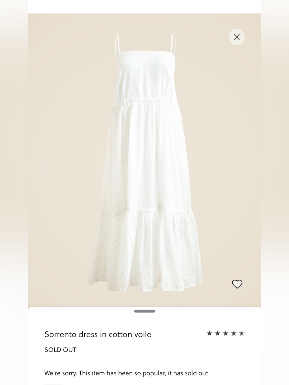 J. Crew White Eyelet Midi Slip Dress